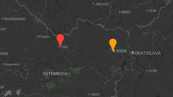 Map of company locations