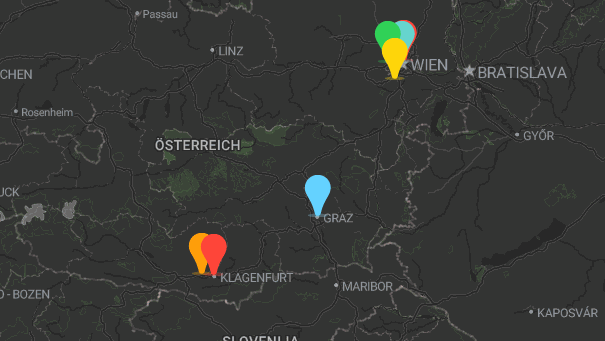 Map of company locations