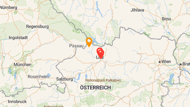 Map of company locations