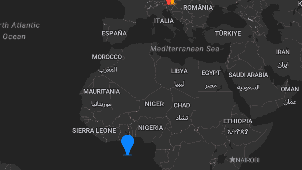 Map of company locations