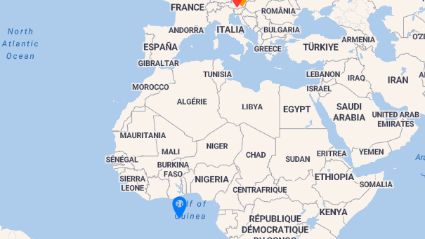 Map of company locations