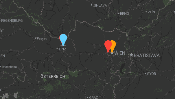 Map of company locations