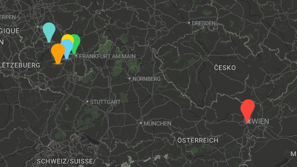 Map of company locations