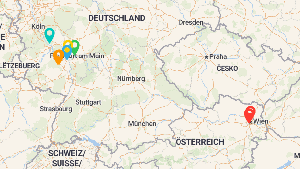 Map of company locations