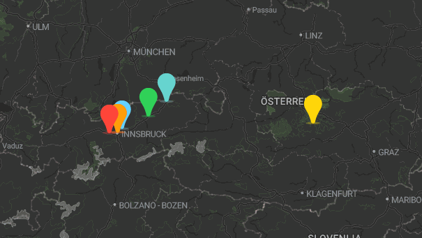 Map of company locations