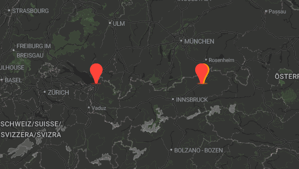 Map of company locations