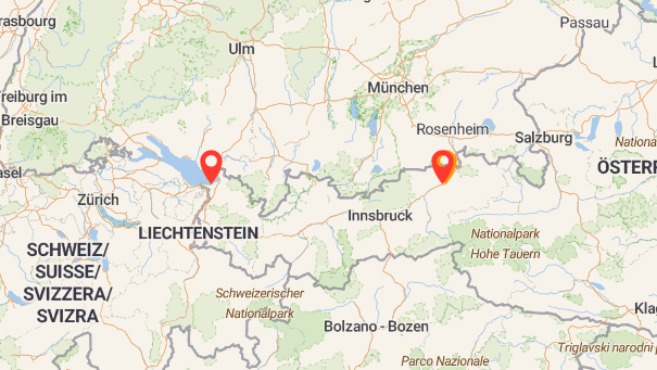 Map of company locations