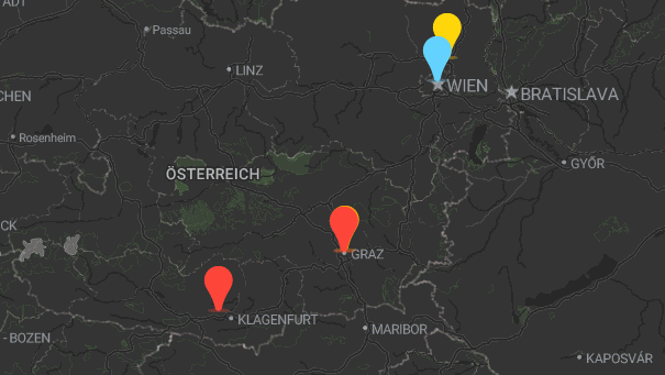 Map of company locations