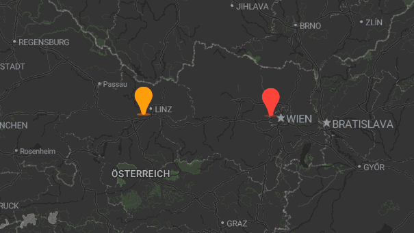 Map of company locations