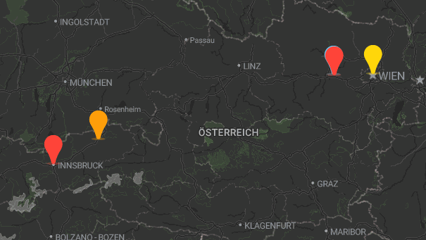 Map of company locations