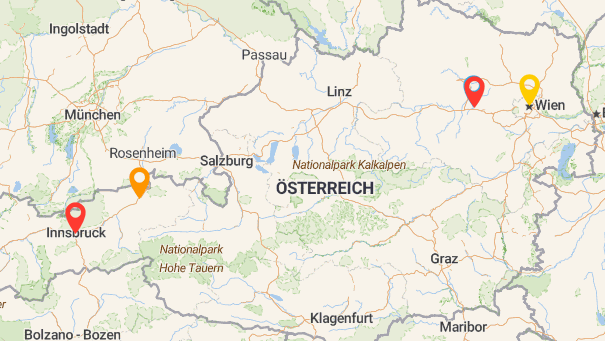 Map of company locations