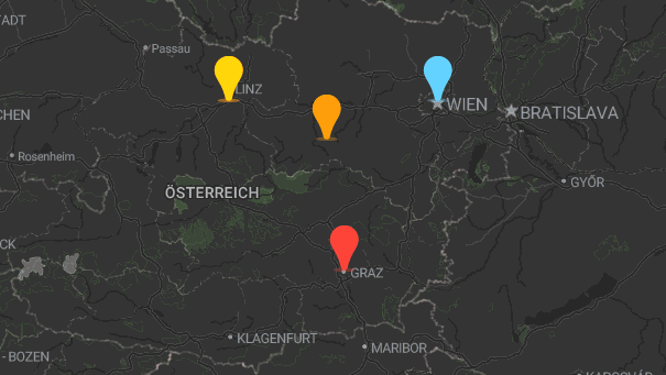 Map of company locations