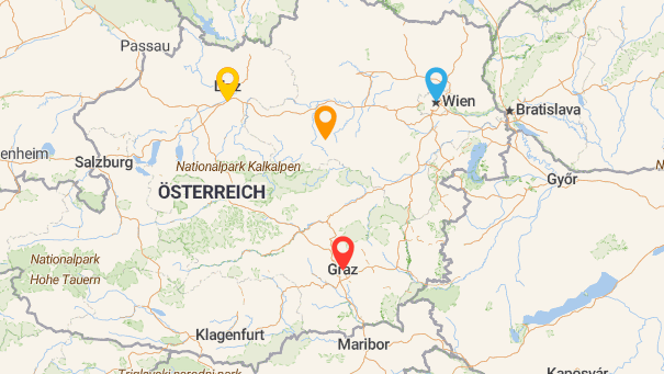 Map of company locations