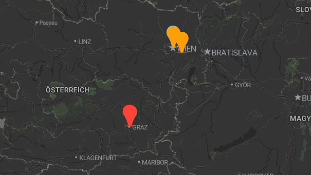Map of company locations