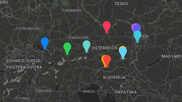 Map of company locations