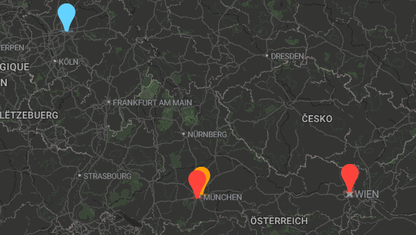 Map of company locations