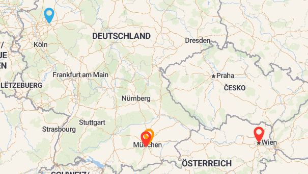 Map of company locations