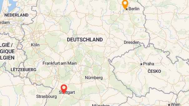 Map of company locations