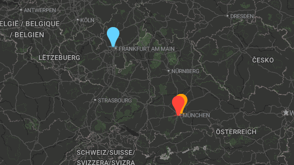 Map of company locations
