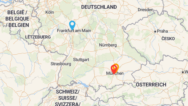Map of company locations