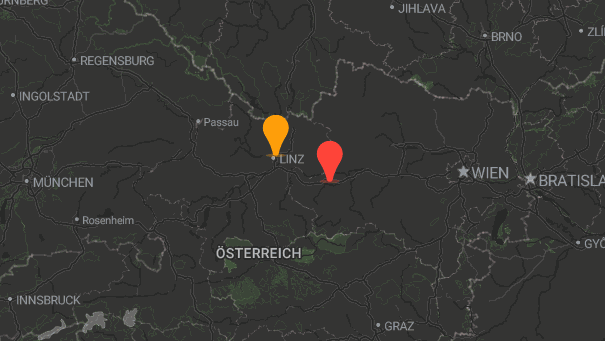 Map of company locations