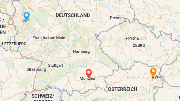 Map of company locations