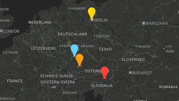 Map of company locations