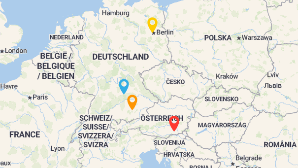 Map of company locations