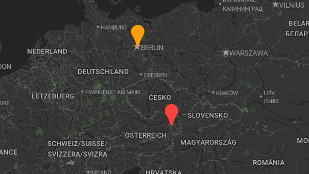 Map of company locations