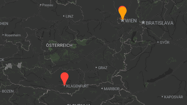 Map of company locations