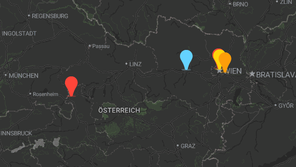 Map of company locations