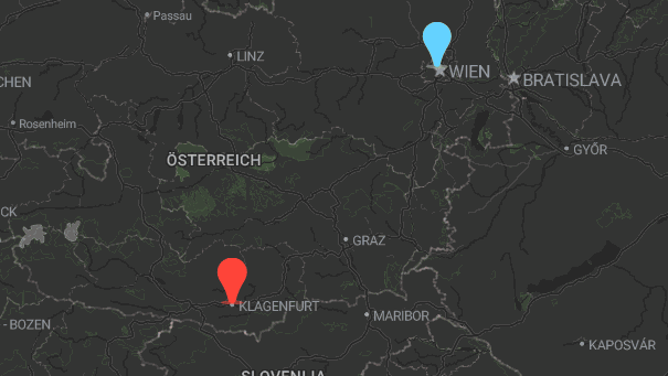 Map of company locations