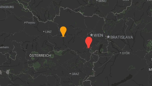 Map of company locations
