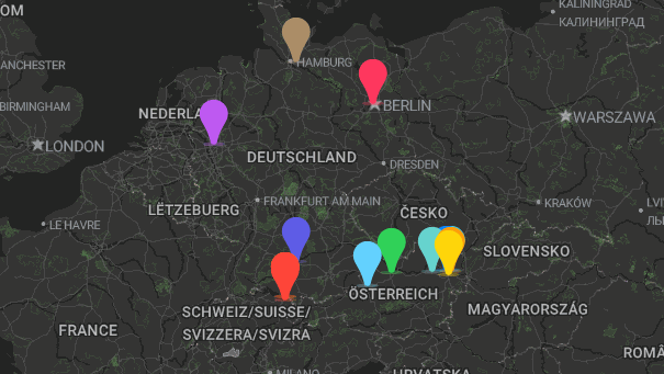 Map of company locations