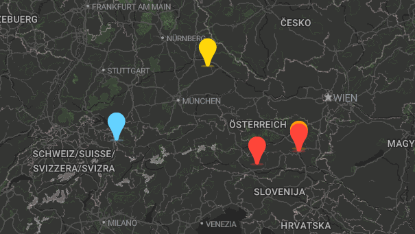 Map of company locations