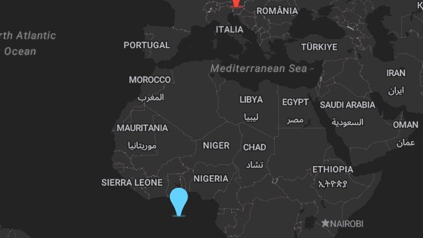Map of company locations