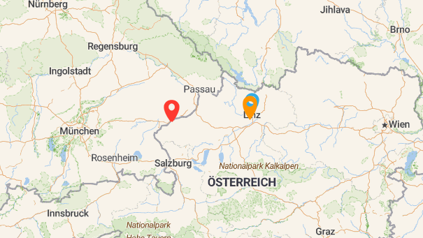 Map of company locations