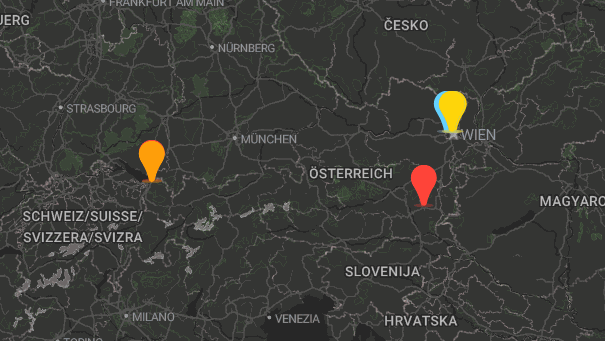 Map of company locations