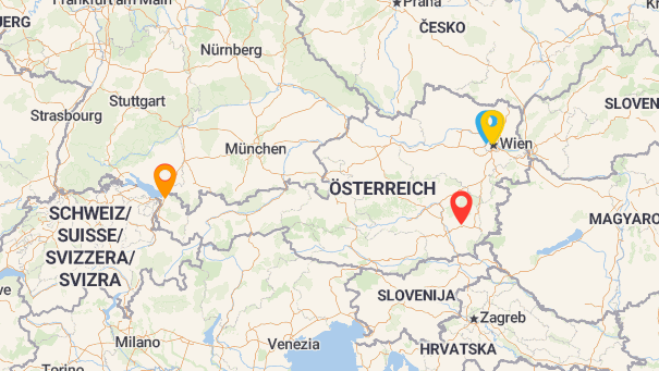 Map of company locations