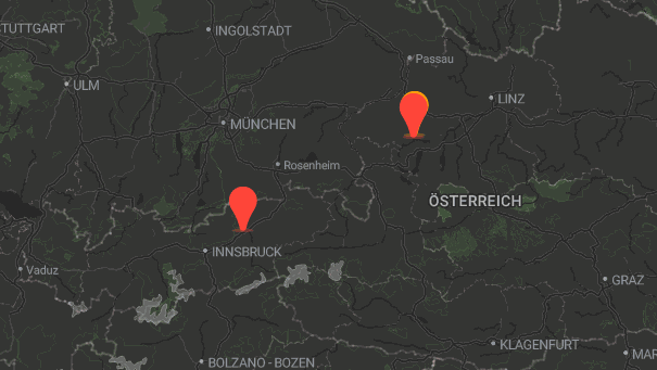 Map of company locations