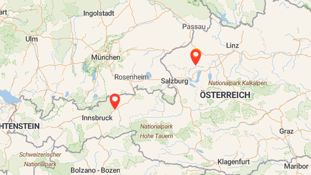 Map of company locations