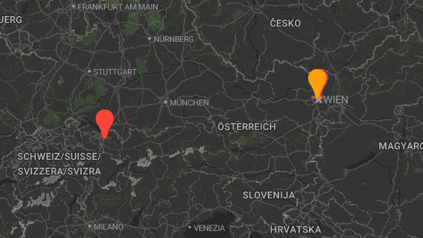 Map of company locations