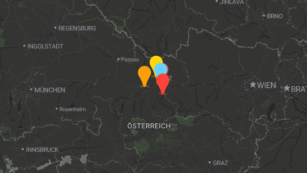 Map of company locations