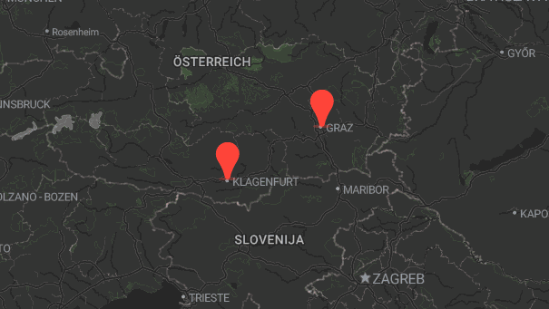 Map of company locations