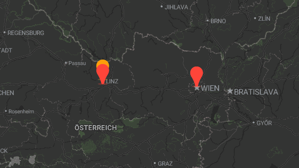 Map of company locations