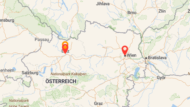 Map of company locations