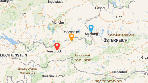 Map of company locations