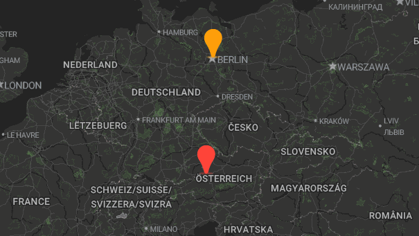 Map of company locations
