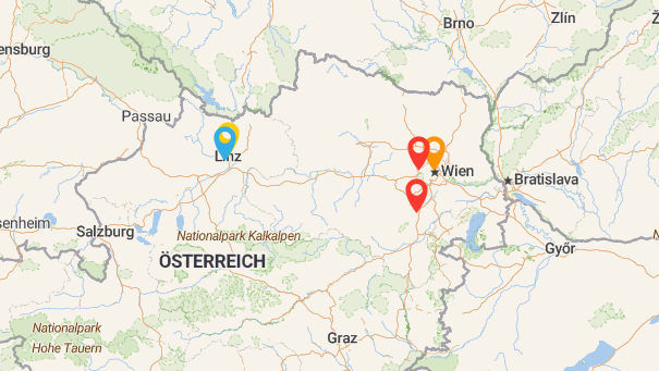 Map of company locations