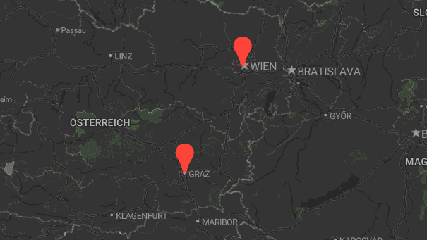 Map of company locations